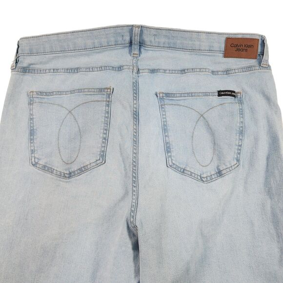 CALVIN KLEIN Jeans High Rise Straight Womens Plus Size 20W Distressed - Picture 4 of 7
